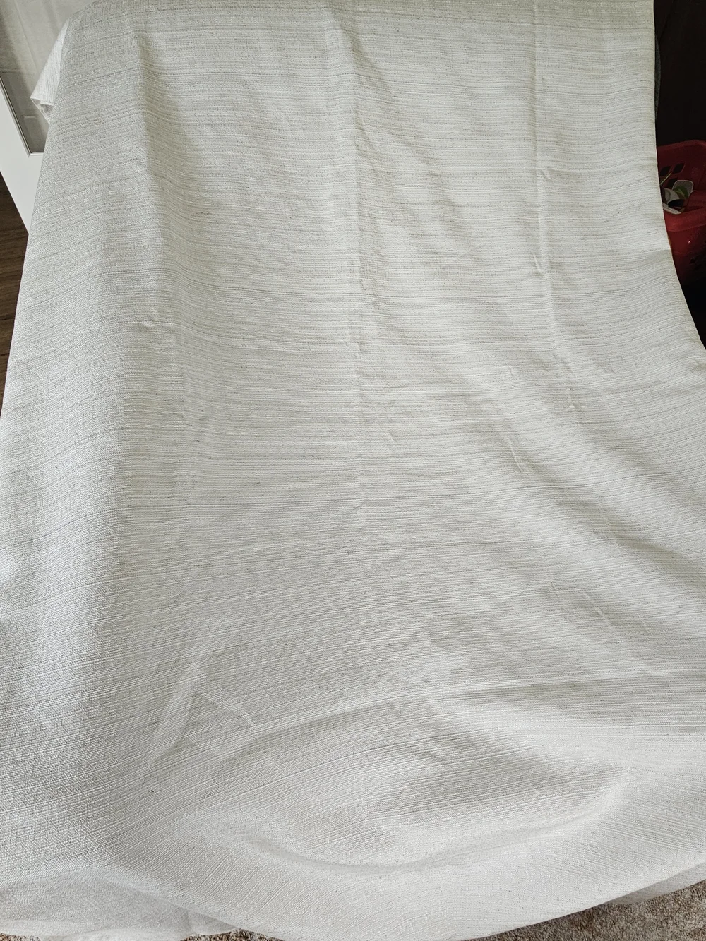 Textured White/Cream Shower Curtain, Never Used.